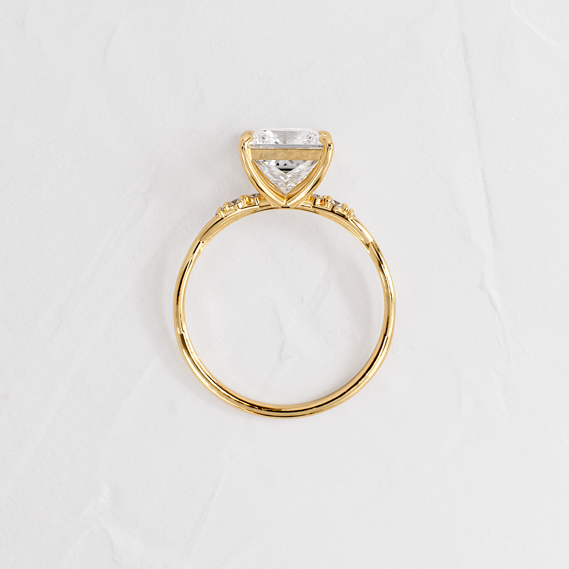 Criss Cross-Princess Lab Grown Diamond Engagement Ring