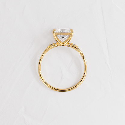 Criss Cross-Princess Lab Grown Diamond Engagement Ring