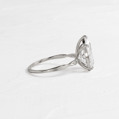 Criss Cross-Pear Lab Grown Diamond Engagement Ring
