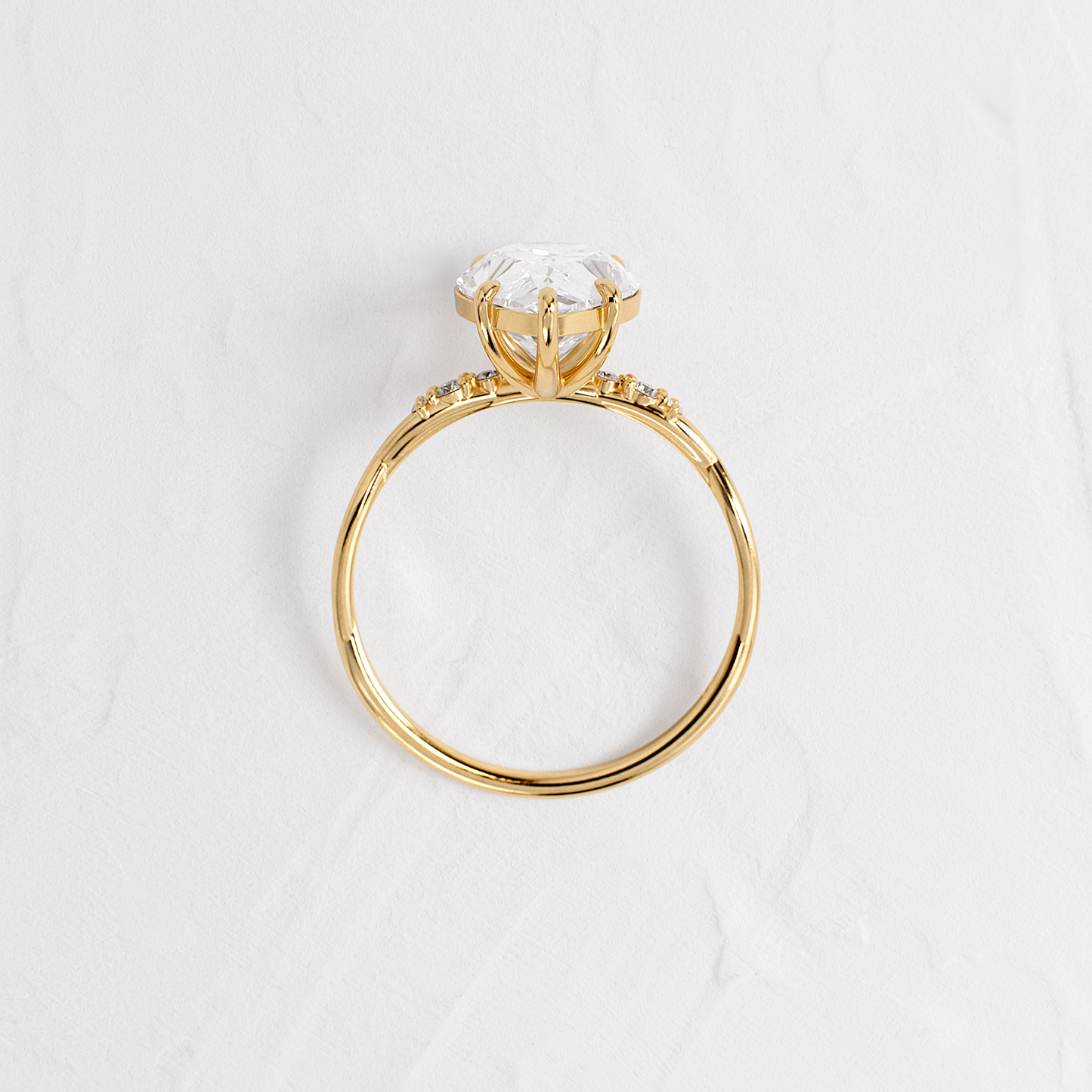 Criss Cross-Pear Lab Grown Diamond Engagement Ring