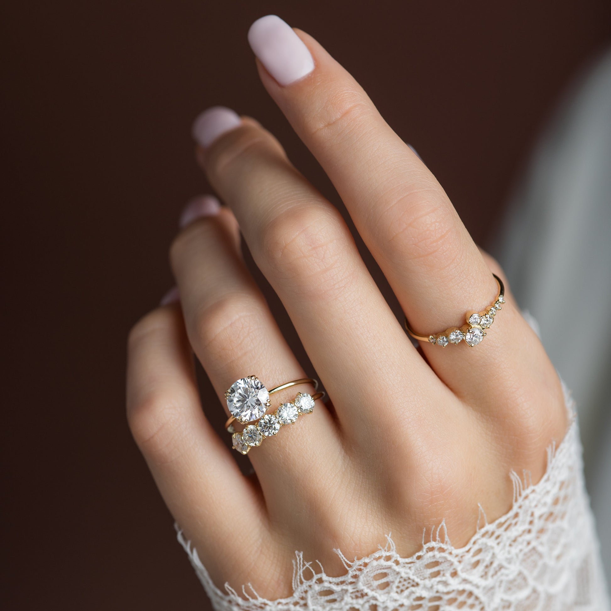 Solitaire Triple Prong-Round Lab Grown Diamond Engagement Ring