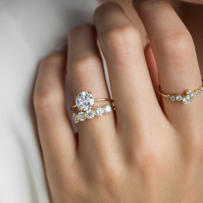Solitaire Triple Prong-Round Lab Grown Diamond Engagement Ring