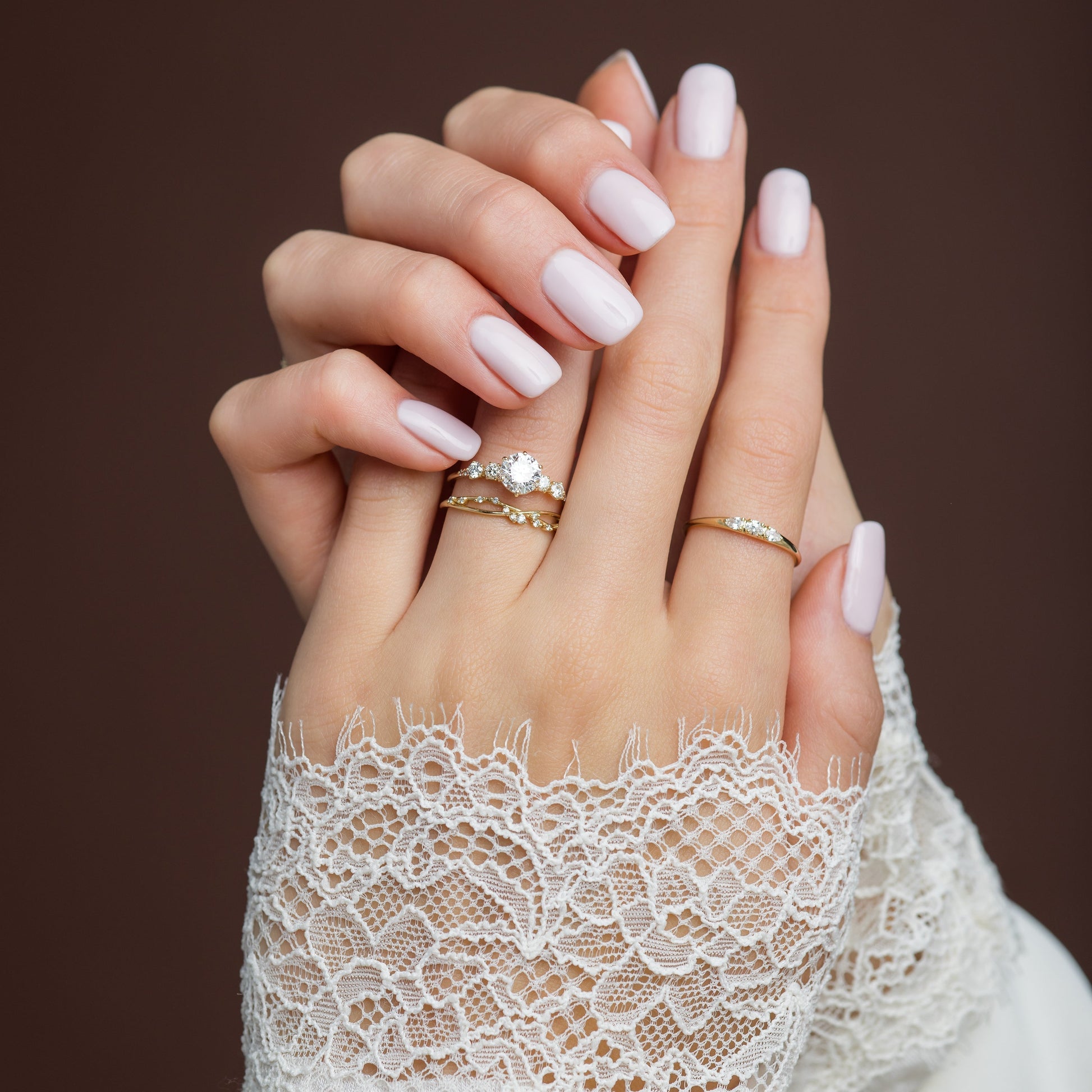 Cluster-Round Lab Grown Diamond Engagement Ring