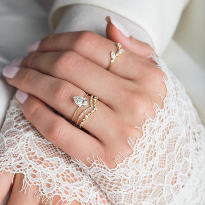 Solitaire-Pear Lab Grown Diamond Engagement Ring