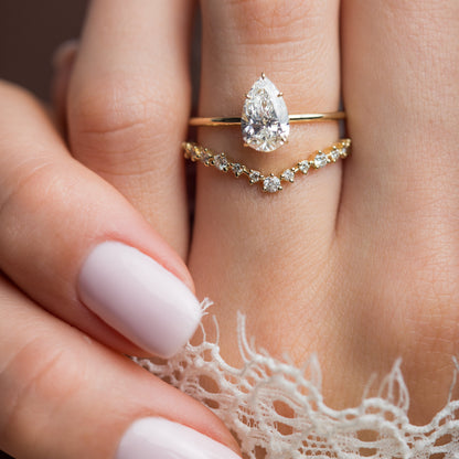 Solitaire-Pear Lab Grown Diamond Engagement Ring