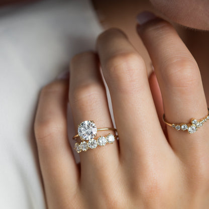 Solitaire Triple Prong-Round Lab Grown Diamond Engagement Ring