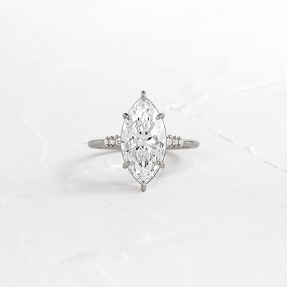 Cluster Style-Marquise Lab Grown Diamond Engagement Ring