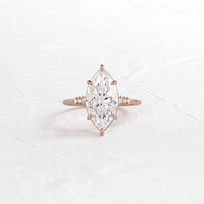 Cluster Style-Marquise Lab Grown Diamond Engagement Ring