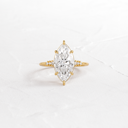 Cluster Style-Marquise Lab Grown Diamond Engagement Ring