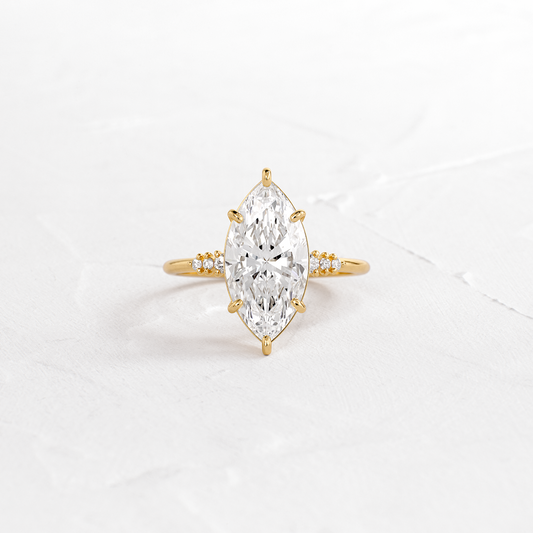 Cluster Style-Marquise Lab Grown Diamond Engagement Ring