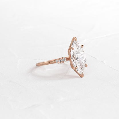 Cluster Style-Marquise Lab Grown Diamond Engagement Ring