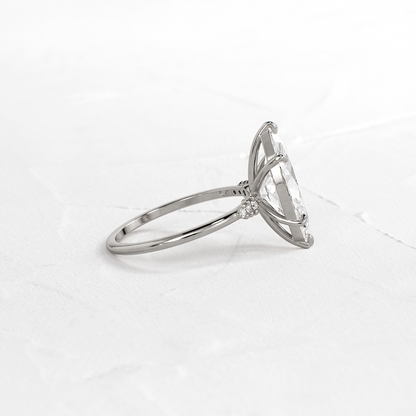 Cluster Style-Marquise Lab Grown Diamond Engagement Ring