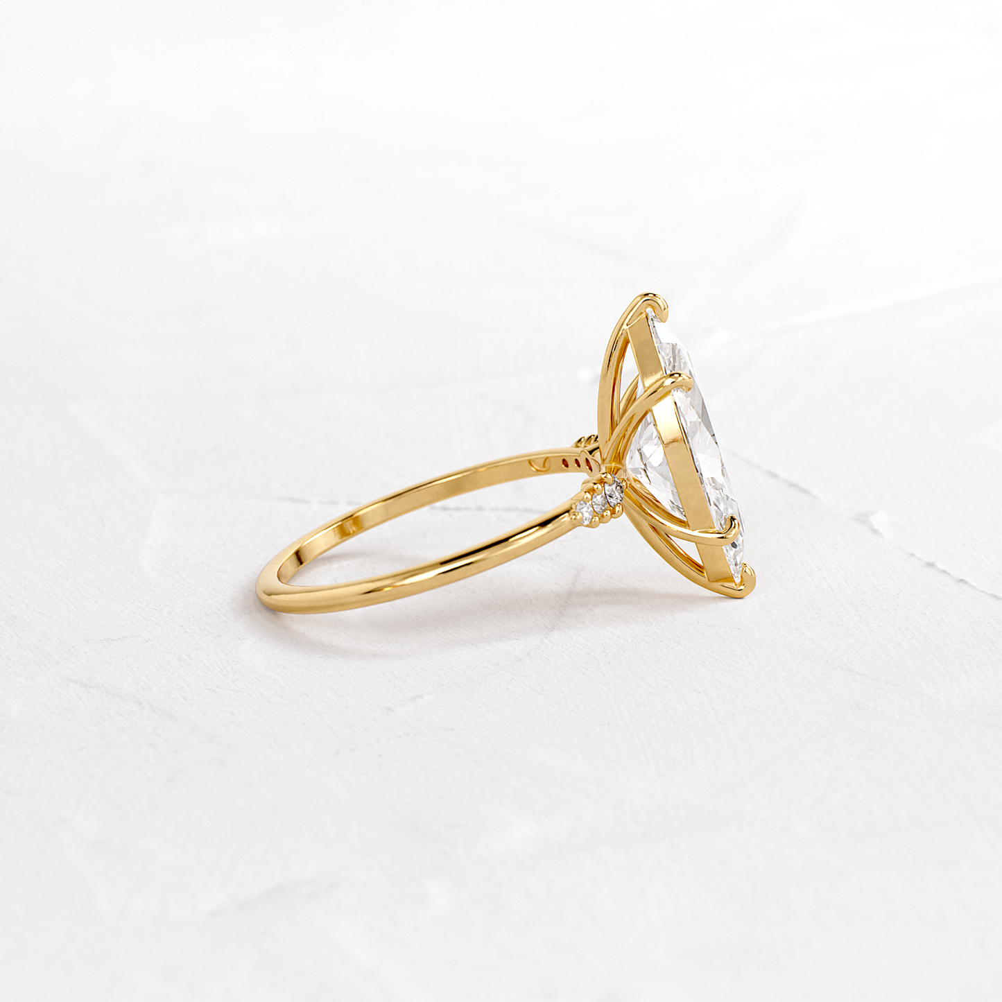 Cluster Style-Marquise Lab Grown Diamond Engagement Ring