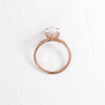 Cluster Style-Marquise Lab Grown Diamond Engagement Ring