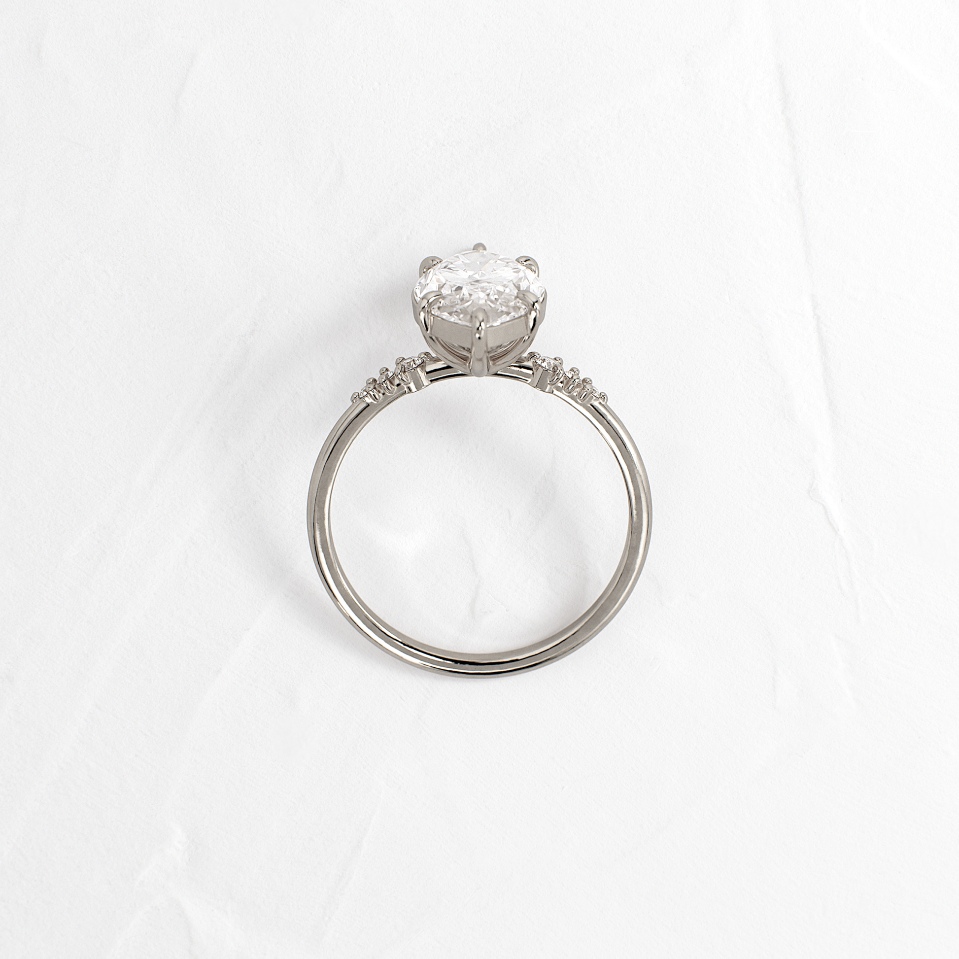 Cluster Style-Marquise Lab Grown Diamond Engagement Ring