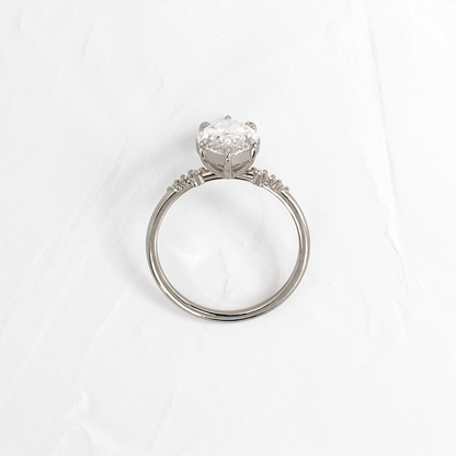 Cluster Style-Marquise Lab Grown Diamond Engagement Ring