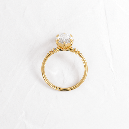 Cluster Style-Marquise Lab Grown Diamond Engagement Ring