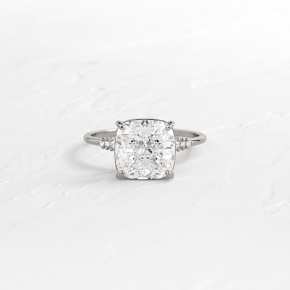 Cluster Style-Cushion Lab Grown Diamond Engagement Ring