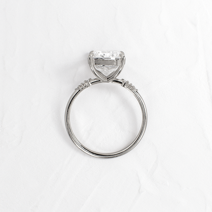Cluster Style-Cushion Lab Grown Diamond Engagement Ring