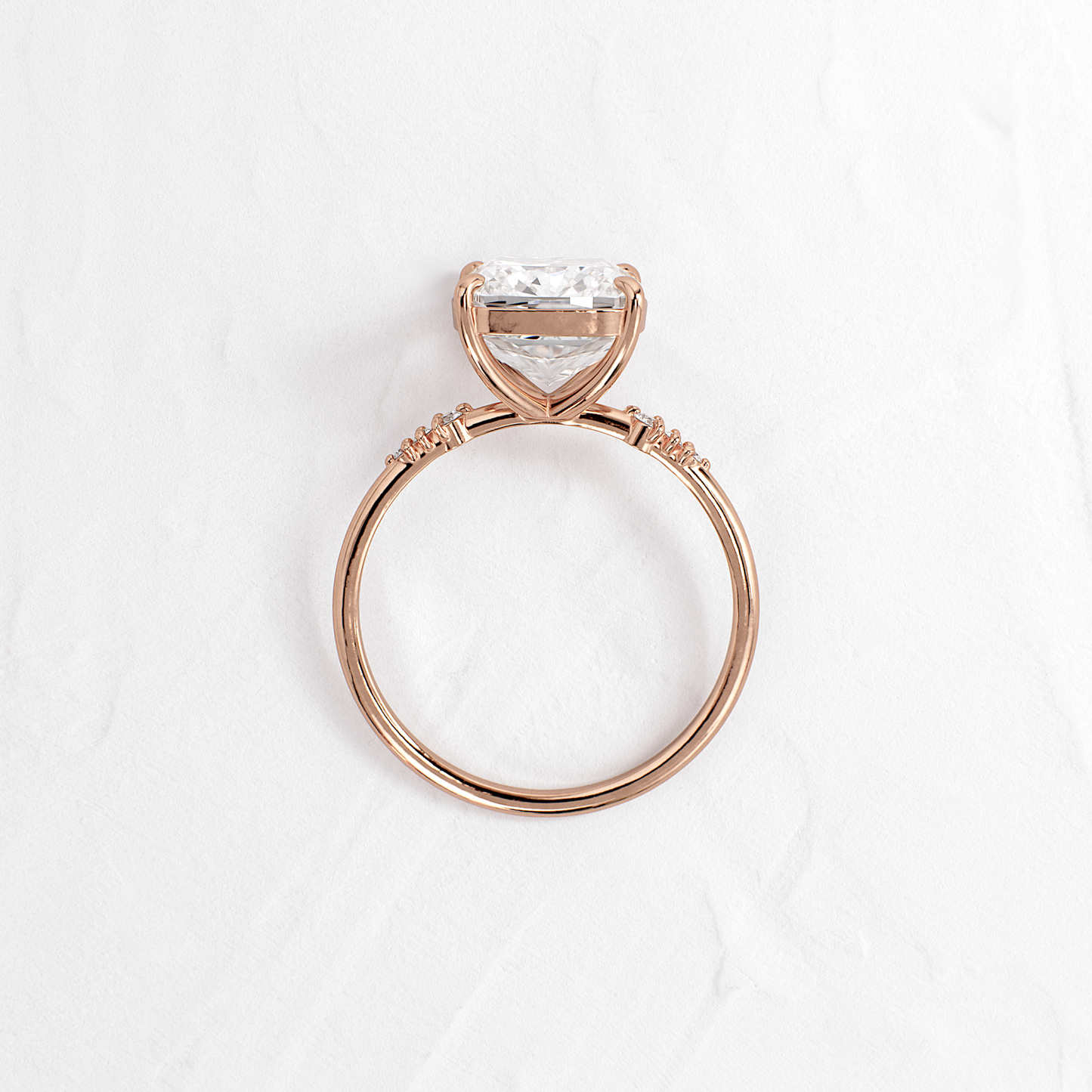 Cluster Style-Cushion Lab Grown Diamond Engagement Ring