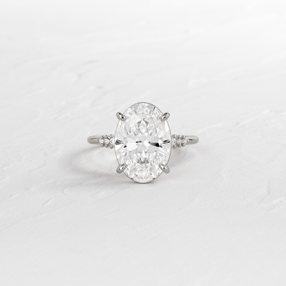 Pave Style-Oval Lab Grown Diamond Engagement Ring