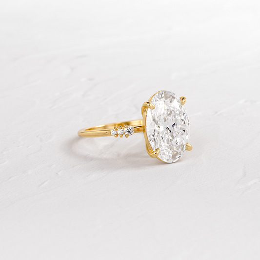 Solitaire-Oval Lab Grown Diamond Engagement Ring