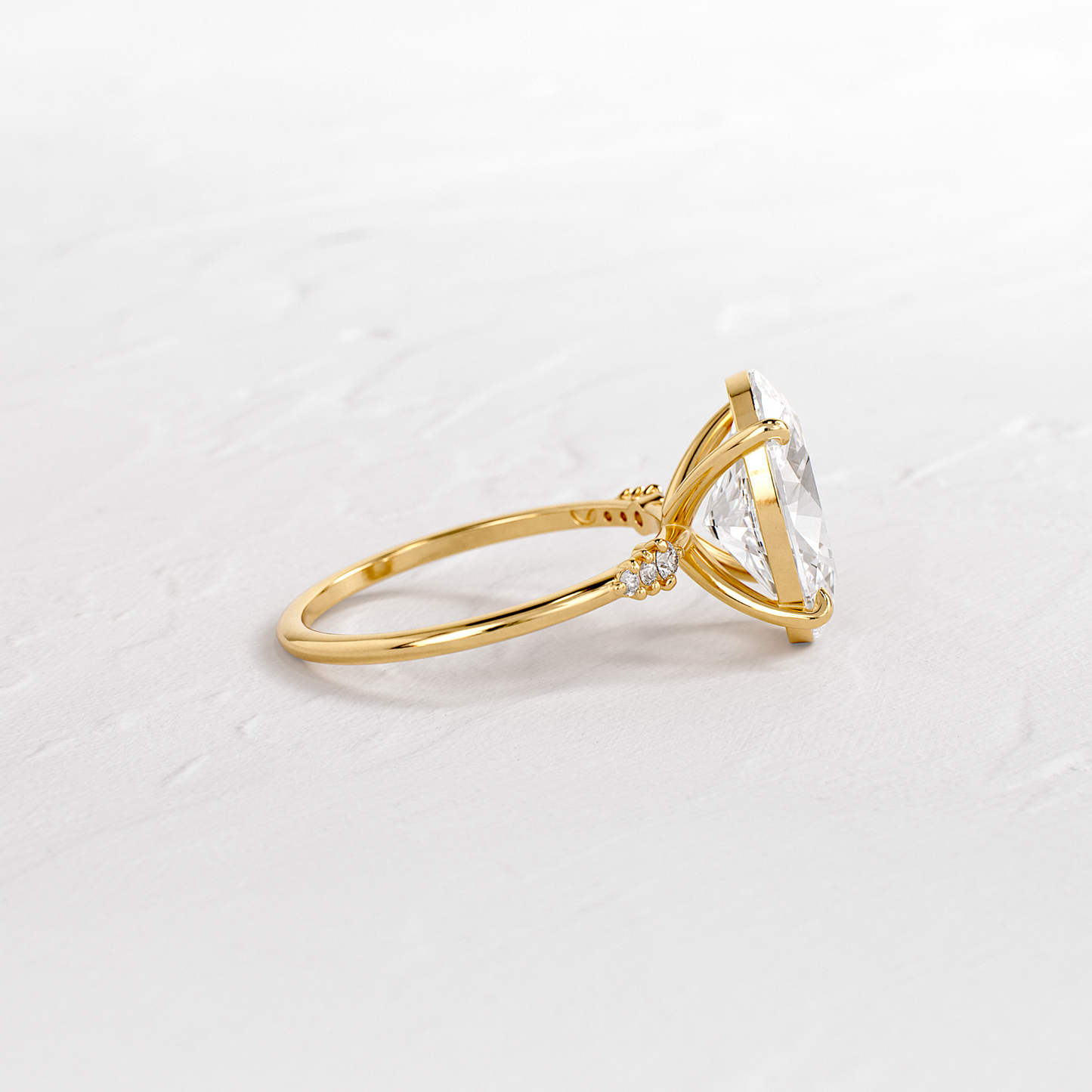 Pave Style-Oval Lab Grown Diamond Engagement Ring