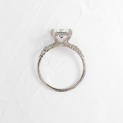 Cluster & Double Prong-Princess Lab Grown Diamond Engagement Ring