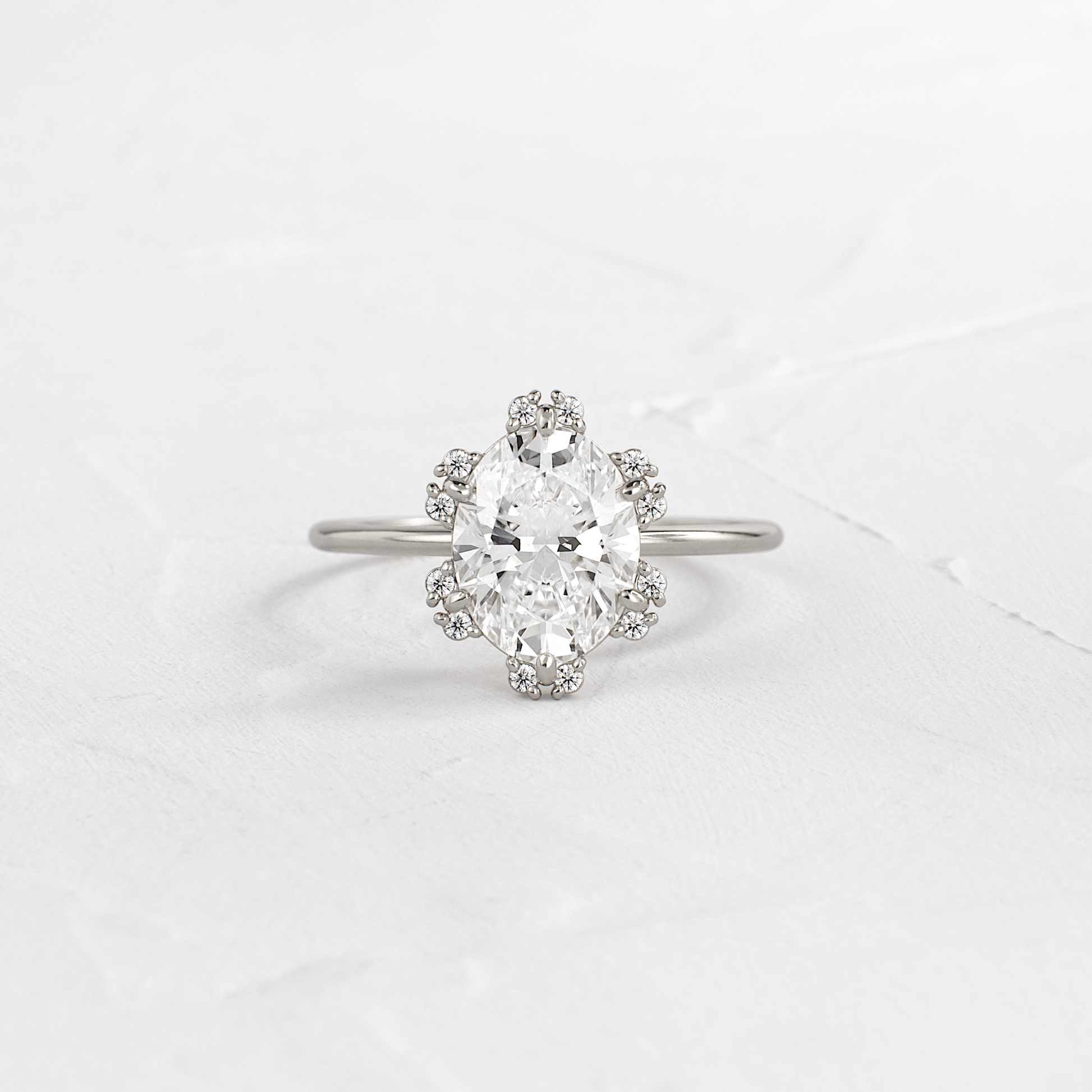 Solitaire-Oval Lab Grown Diamond Engagement Ring