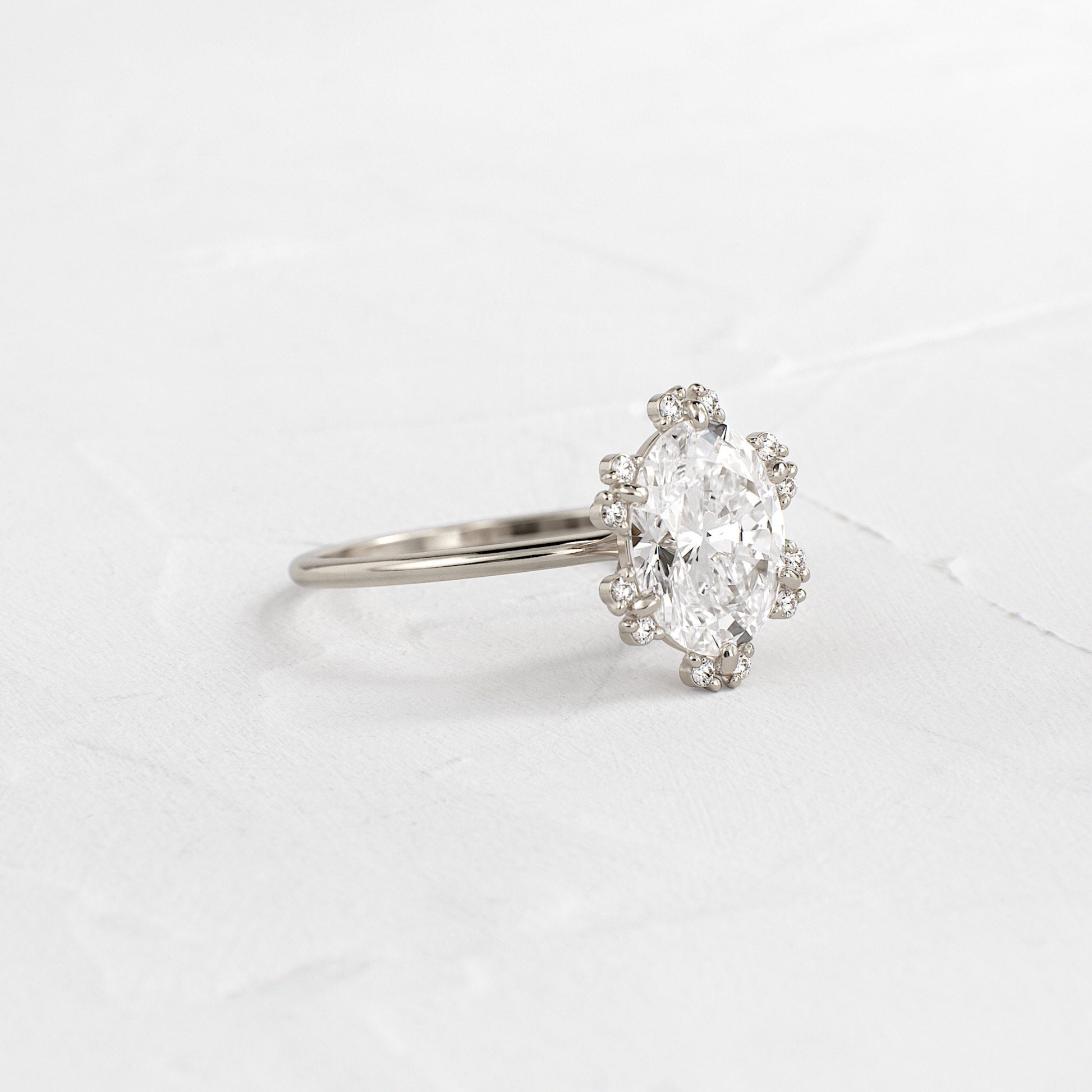 Solitaire-Oval Lab Grown Diamond Engagement Ring
