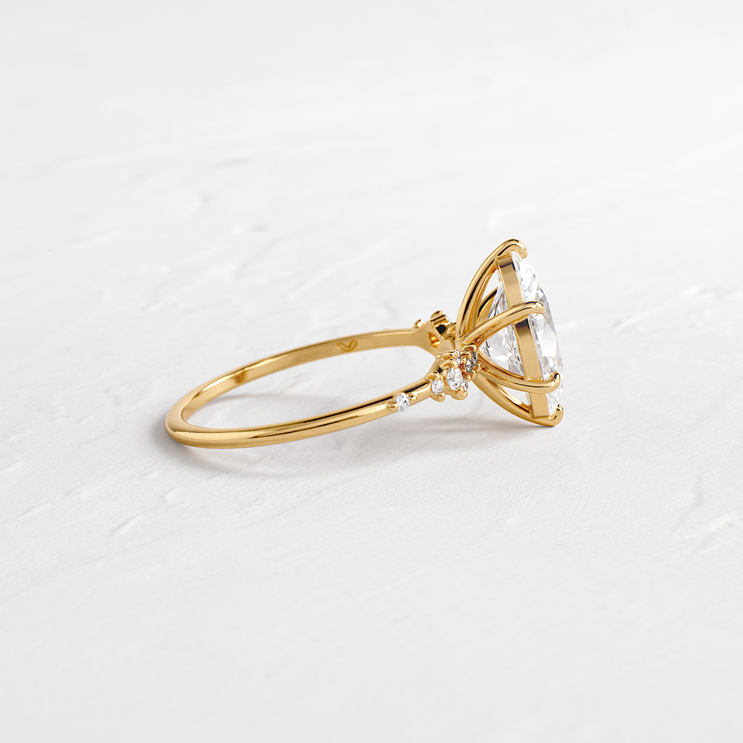 Cluster Style-Oval Lab Grown Diamond Engagement Ring