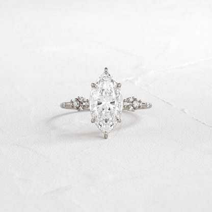 Cluster Style-Marquise Lab Grown Diamond Engagement Ring