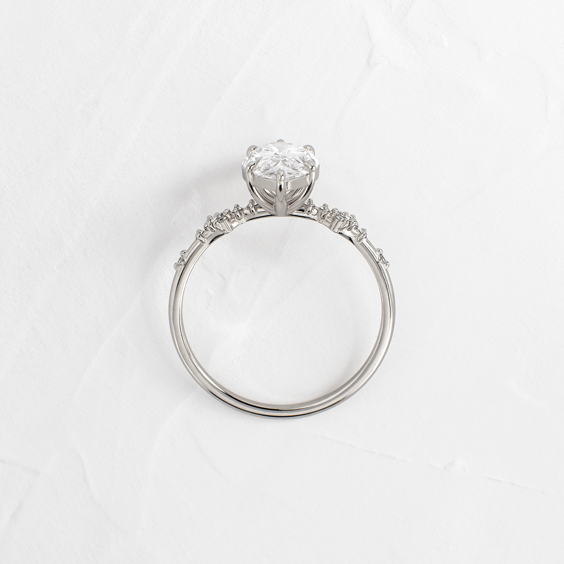 Cluster Style-Marquise Lab Grown Diamond Engagement Ring