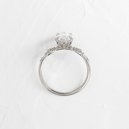 Cluster Style-Marquise Lab Grown Diamond Engagement Ring