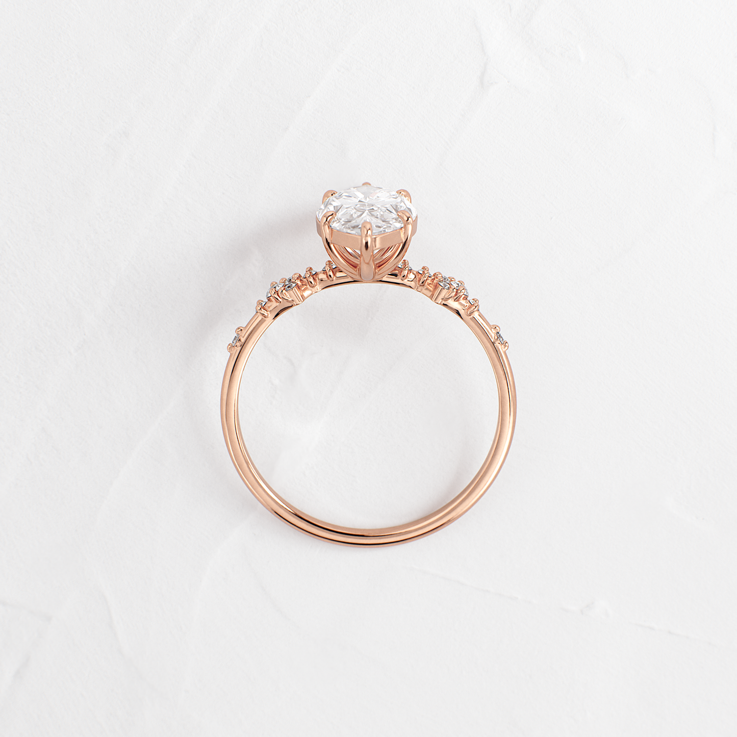 Cluster Style-Marquise Lab Grown Diamond Engagement Ring