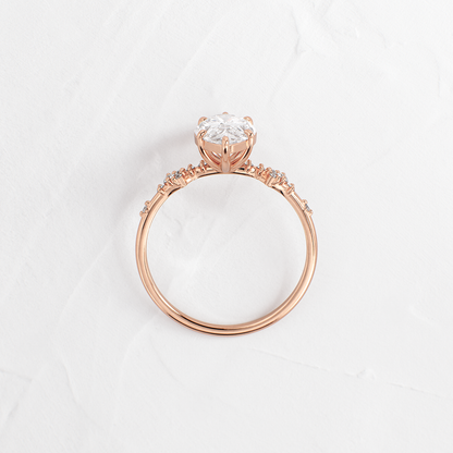 Cluster Style-Marquise Lab Grown Diamond Engagement Ring
