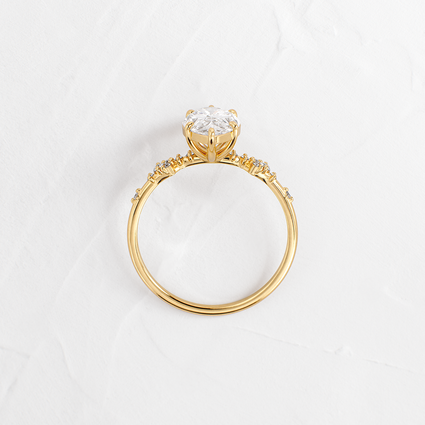Cluster Style-Marquise Lab Grown Diamond Engagement Ring
