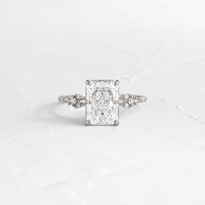 Cluster Style-Radiant Lab Grown Diamond Engagement Ring