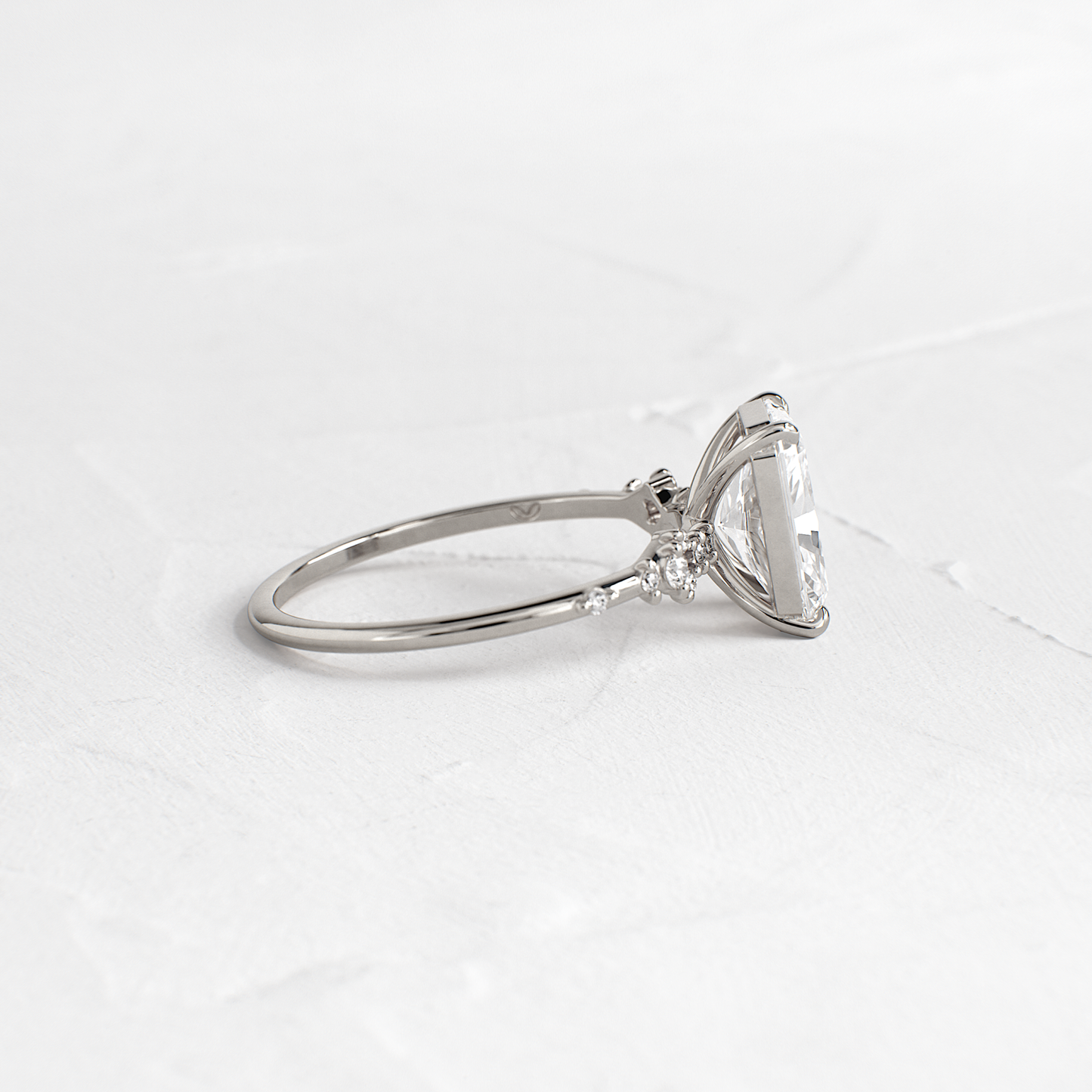 Cluster Style-Radiant Lab Grown Diamond Engagement Ring