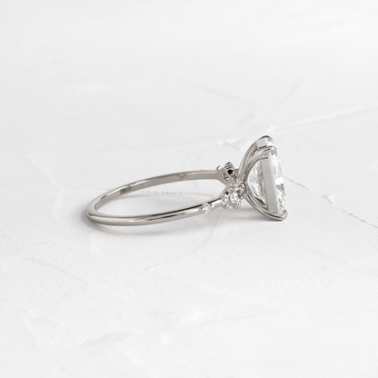 Cluster Style-Radiant Lab Grown Diamond Engagement Ring