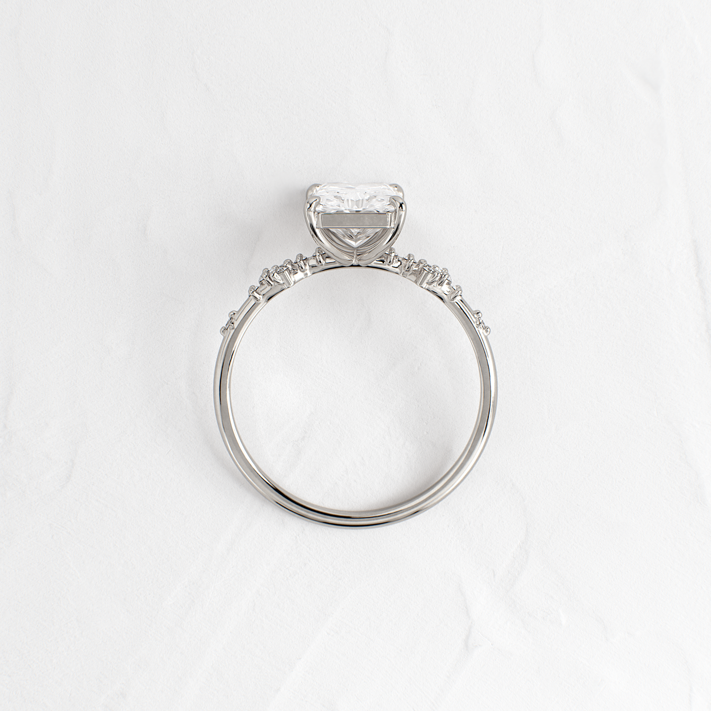 Cluster Style-Radiant Lab Grown Diamond Engagement Ring