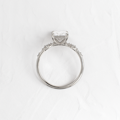 Cluster Style-Radiant Lab Grown Diamond Engagement Ring