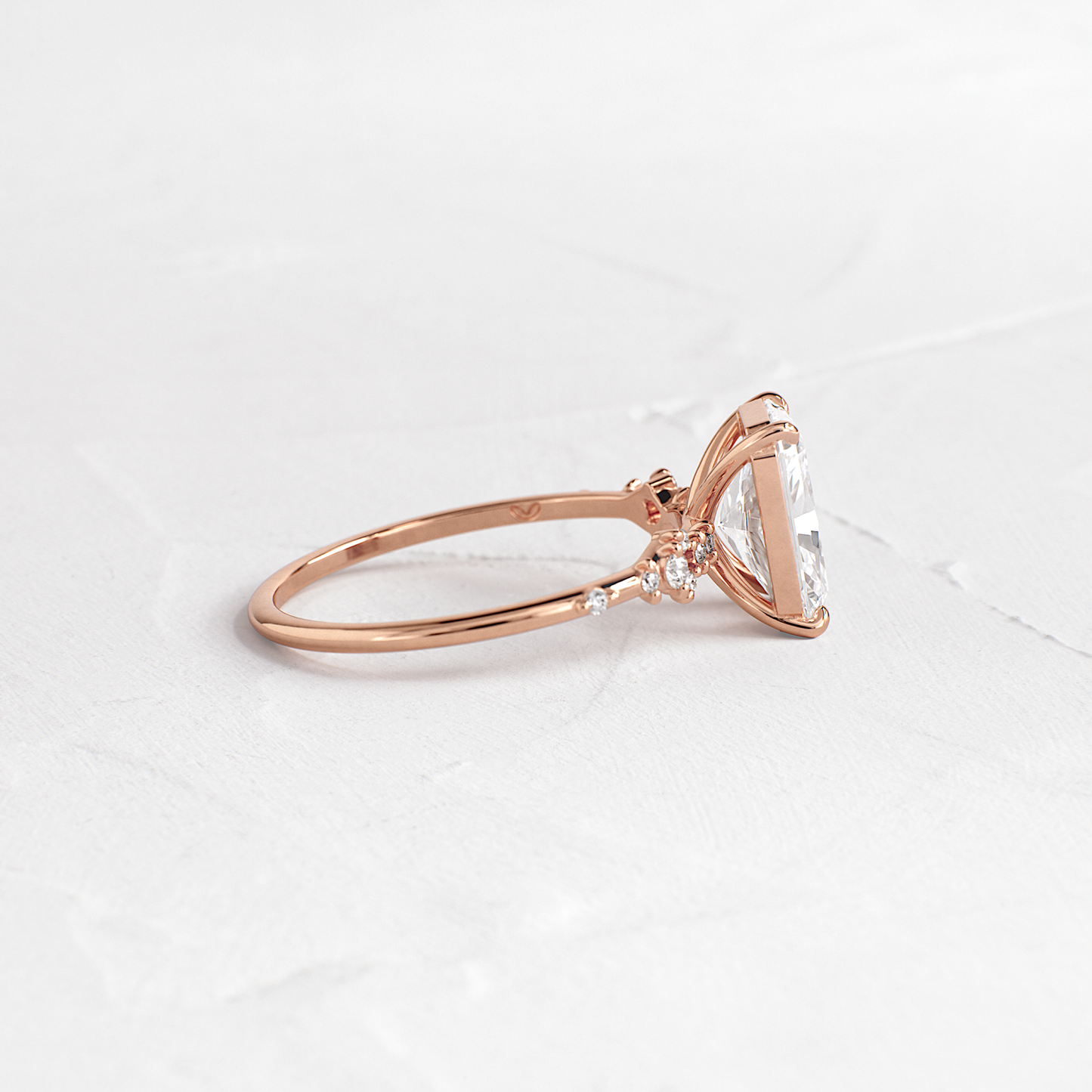 Cluster Style-Radiant Lab Grown Diamond Engagement Ring