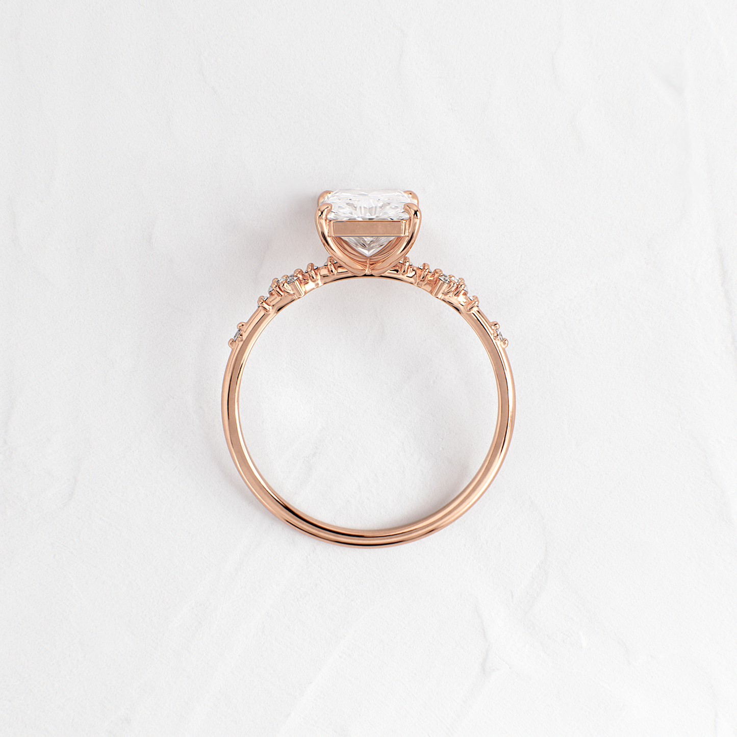Cluster Style-Radiant Lab Grown Diamond Engagement Ring