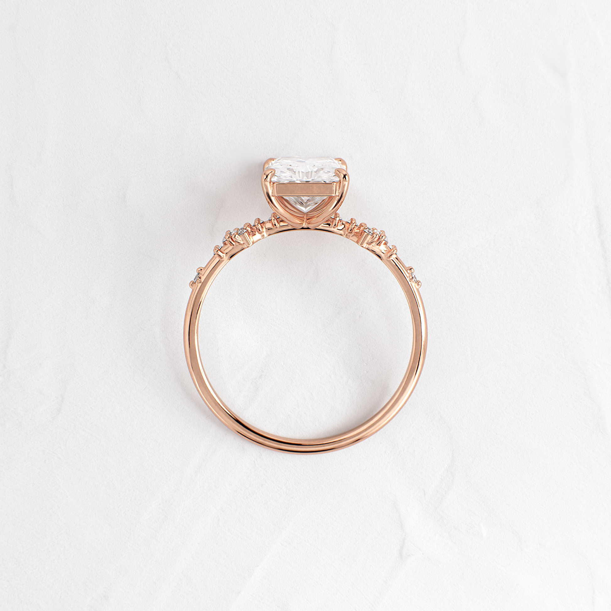 Cluster Style-Radiant Lab Grown Diamond Engagement Ring