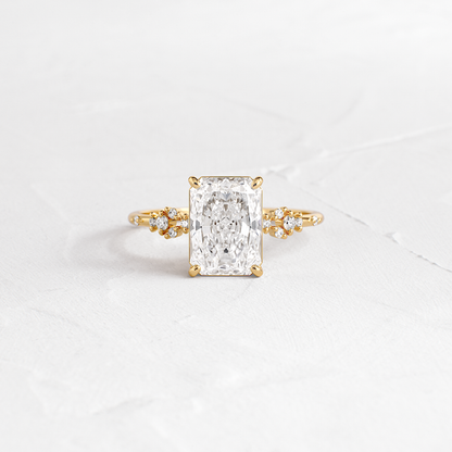 Cluster Style-Radiant Lab Grown Diamond Engagement Ring