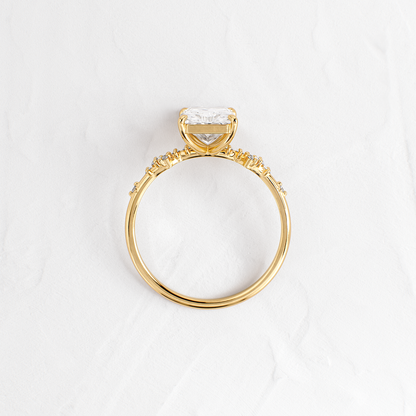 Cluster Style-Radiant Lab Grown Diamond Engagement Ring