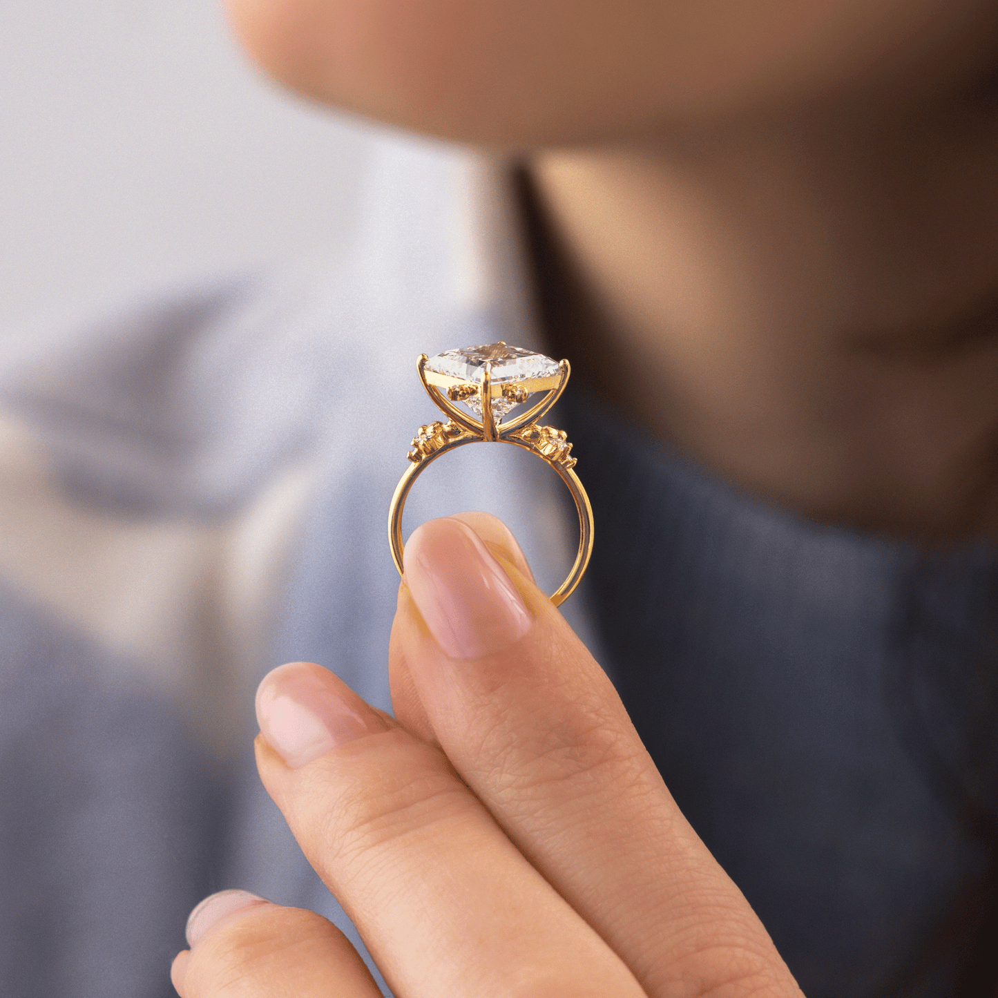 Solitaire-Oval Lab Grown Diamond Engagement Ring