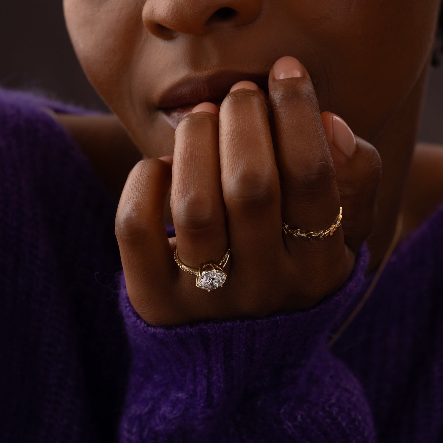 Solitaire-Oval Lab Grown Diamond Engagement Ring