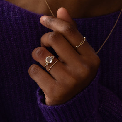 Solitaire-Oval Lab Grown Diamond Engagement Ring